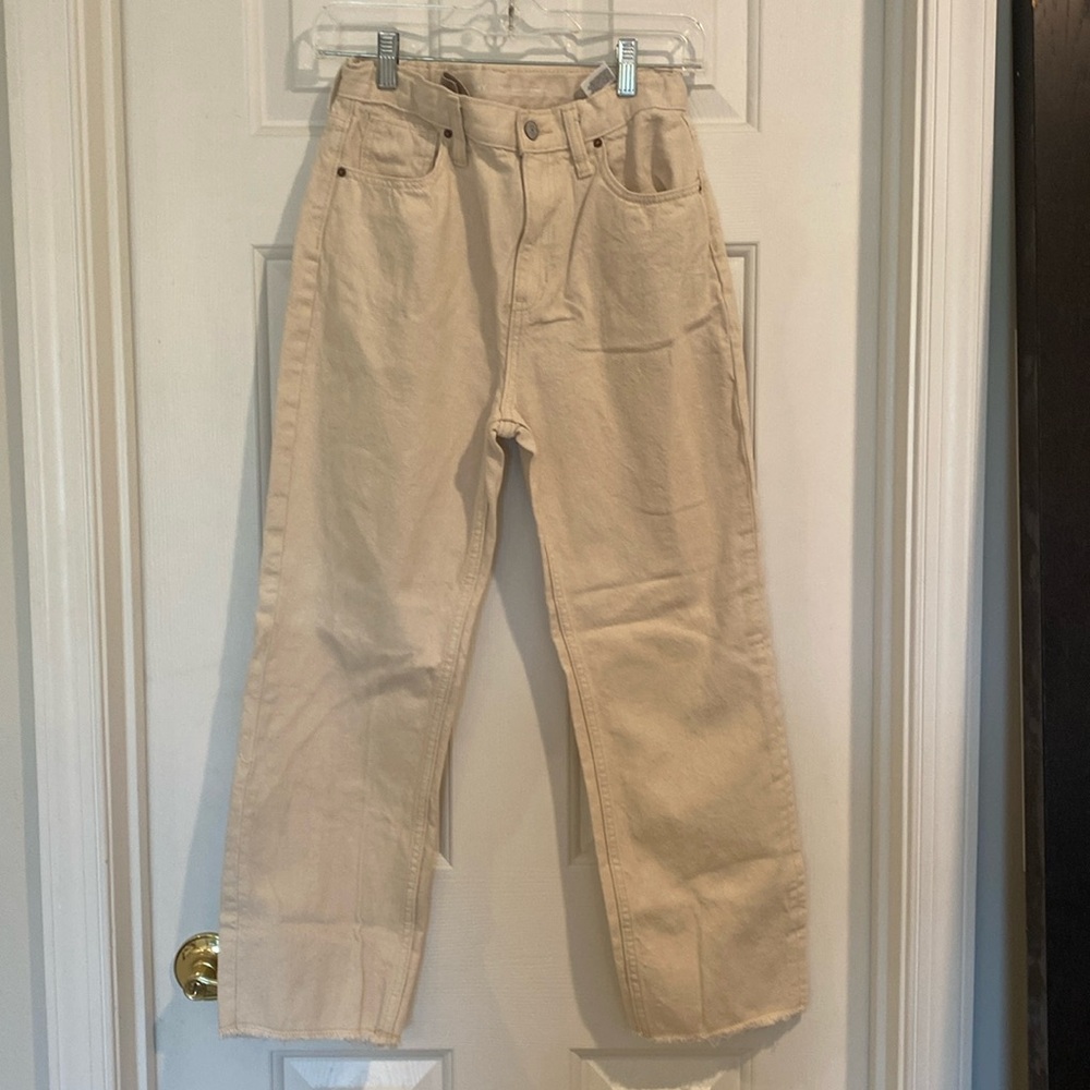 Old Navy girls jeans, cream, size 14
